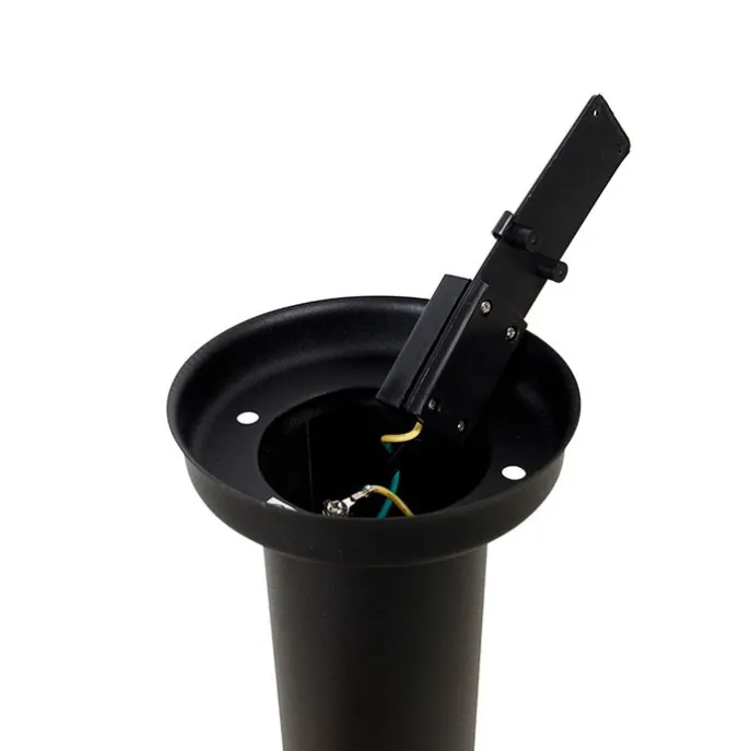 Außenstehleuchte schwarz mit klarer Kugel 50 cm IP44 - Sfera