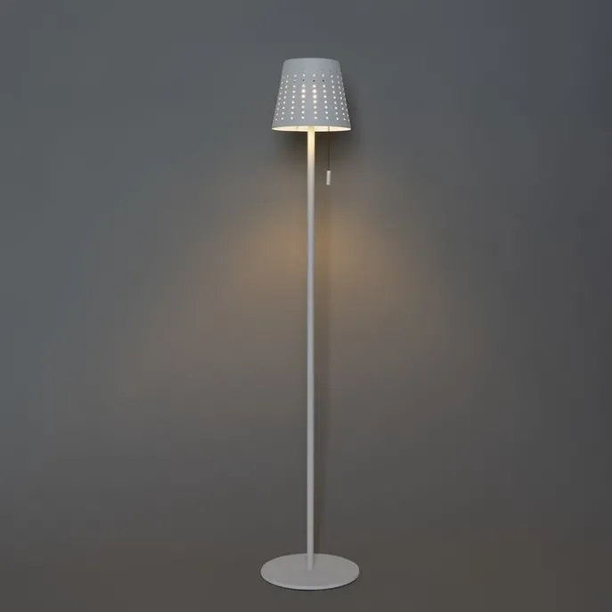 Außenstehleuchte weiß inkl. LED 3-stufig dimmbar auf Solar - Ferre