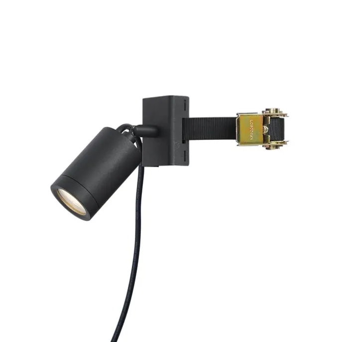 Außenstrahler Schwarz für Baum GU10 50mm Drehbar und Neigbar IP65 - Solo