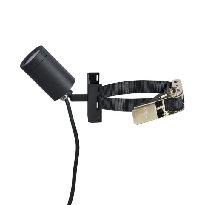 Außenstrahler Schwarz für Baum GU10 50mm Drehbar und Neigbar IP65 - Solo