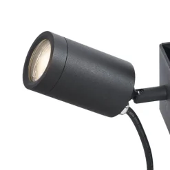 Außenstrahler Schwarz für Baum GU10 50mm Drehbar und Neigbar IP65 - Solo