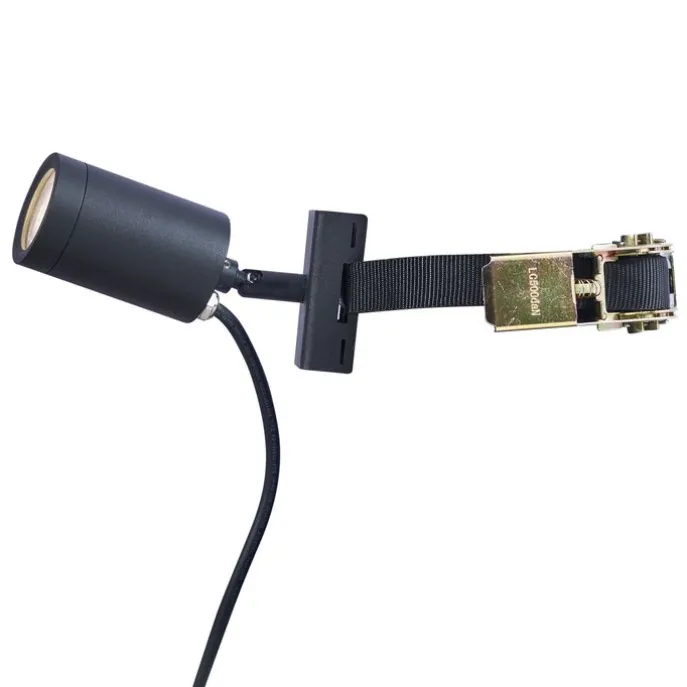 Außenstrahler Schwarz für Baum GU10 50mm Drehbar und Neigbar IP65 - Solo