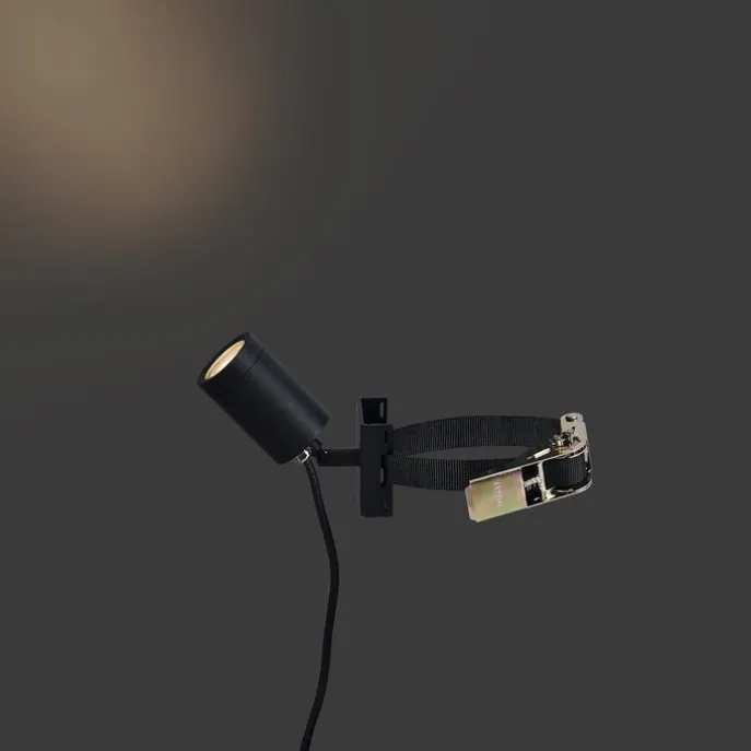 Außenstrahler Schwarz für Baum GU10 50mm Drehbar und Neigbar IP65 - Solo