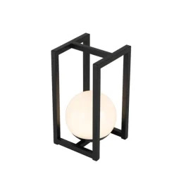 Außen-Tischleuchte Schwarz inkl. wiederaufladbare LED mit Touchsensor - Nowi