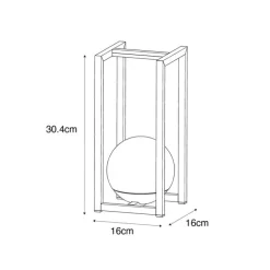 Außen-Tischleuchte Schwarz inkl. wiederaufladbare LED mit Touchsensor - Nowi