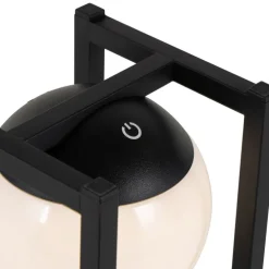 Außen-Tischleuchte Schwarz inkl. wiederaufladbare LED mit Touchsensor - Nowi