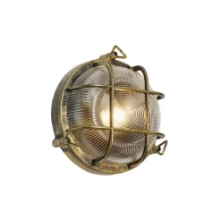 Außenwand- und Deckenleuchte Antikgold Rund IP44 - Noutica