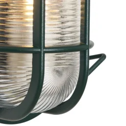 Außenwand- und Deckenleuchte Dunkelgrün Oval IP44 - Noutica