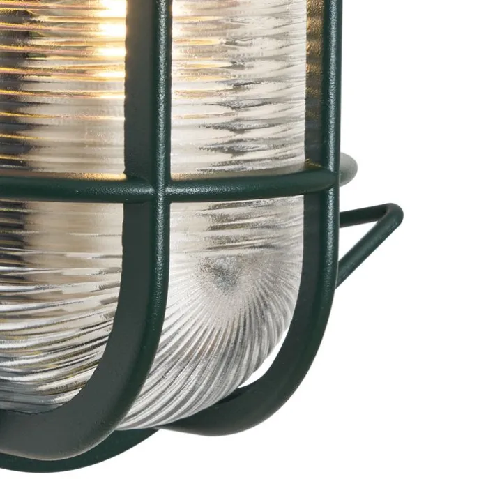 Außenwand- und Deckenleuchte Dunkelgrün Oval IP44 - Noutica