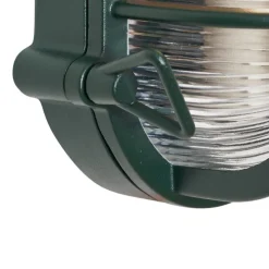 Außenwand- und Deckenleuchte Dunkelgrün Oval IP44 - Noutica