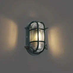 Außenwand- und Deckenleuchte Dunkelgrün Oval IP44 - Noutica