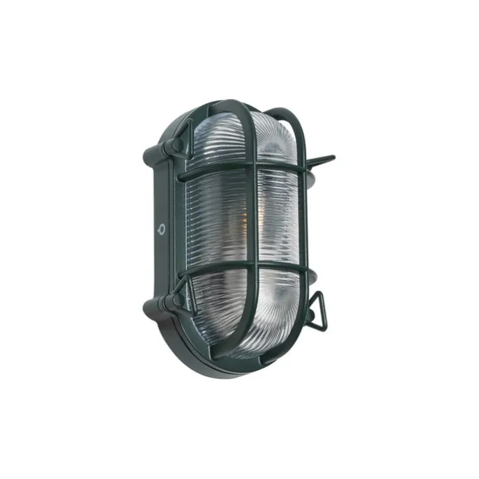 Außenwand- und Deckenleuchte Dunkelgrün Oval IP44 - Noutica