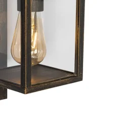 Außenwandlaterne Antikgold mit Bewegungssensor IP44 - Charlois