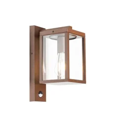 Außenwandlaterne rostbraun mit Bewegungssensor IP44 - Charlois