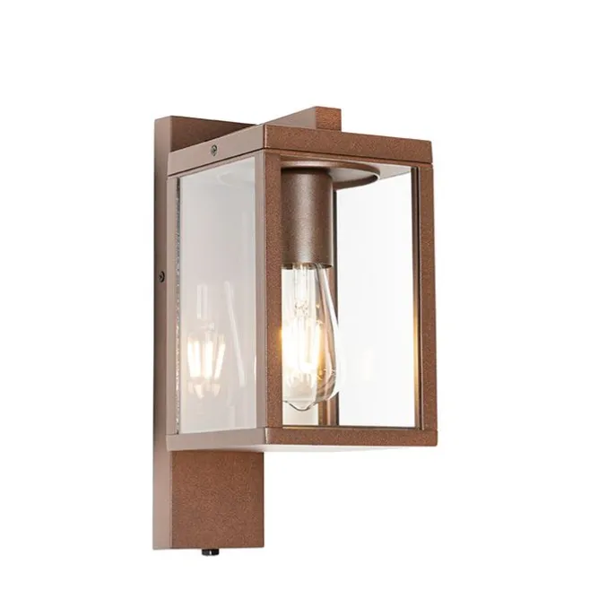 Außenwandlaterne rostbraun mit Hell-Dunkel-Sensor IP44 - Charlois