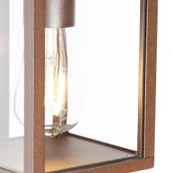 Außenwandlaterne rostbraun mit Hell-Dunkel-Sensor IP44 - Charlois