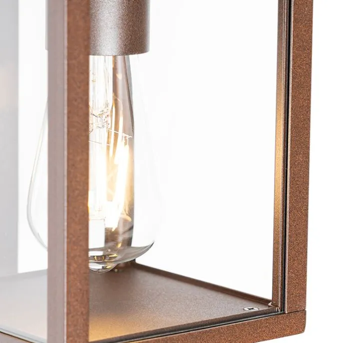 Außenwandlaterne rostbraun mit Hell-Dunkel-Sensor IP44 - Charlois