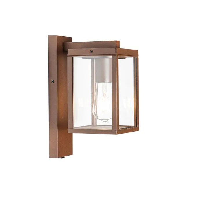 Außenwandlaterne rostbraun mit Hell-Dunkel-Sensor IP44 - Charlois