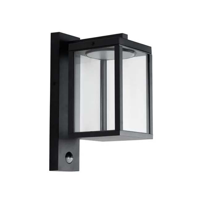 Außenwandlaterne schwarz inkl. LED-Bewegungsmelder - Ferdinand