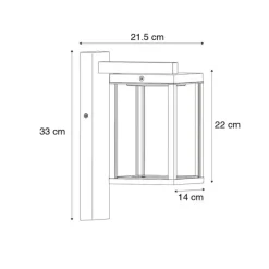 Außenwandlaterne schwarz inkl. LED IP54 - Ferdinand