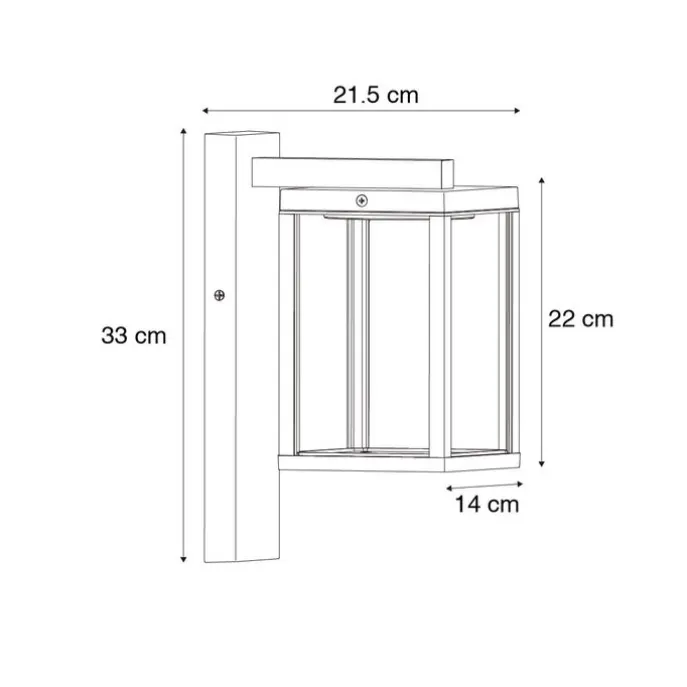 Außenwandlaterne schwarz inkl. LED IP54 - Ferdinand