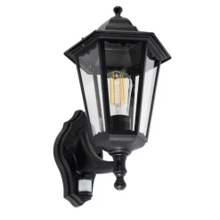 Außenwandlaterne schwarz mit Bewegungssensor IP44 - Havanna