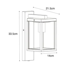 Außenwandlaterne schwarz mit geripptem Glas und Hell-Dunkel-Sensor - Charlois