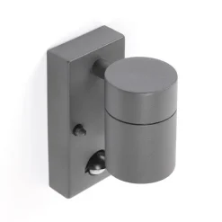 Außenwandleuchte Anthrazit IP44 mit Bewegungssensor - Solo