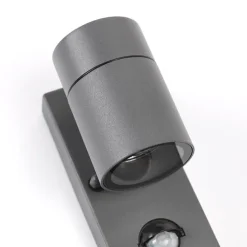 Außenwandleuchte Anthrazit IP44 mit Bewegungssensor - Solo