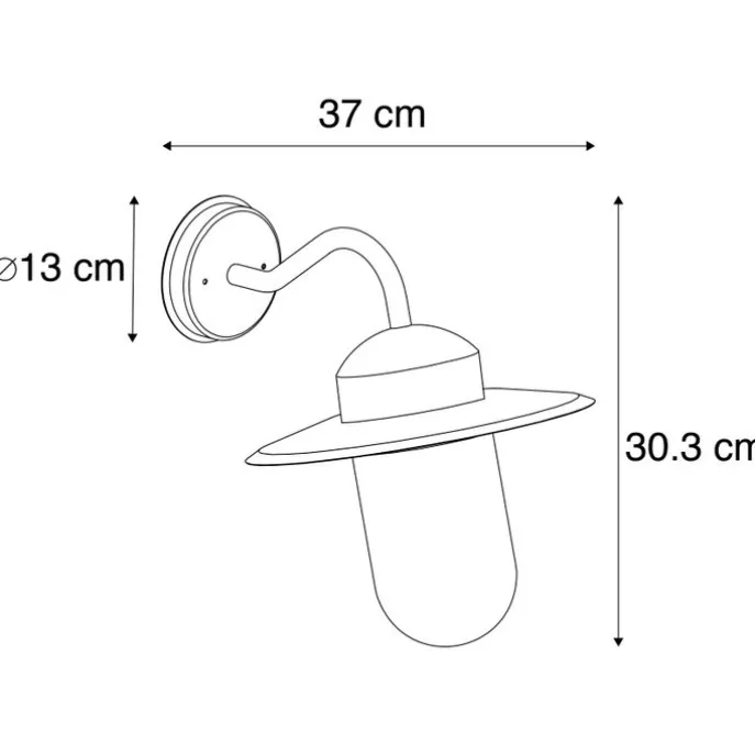 Außenwandleuchte anthrazit IP44 - Kansas Graphit