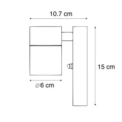 Außenwandleuchte Anthrazit IP44 mit Dämmerungssensor - Solo