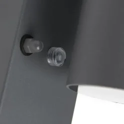 Außenwandleuchte Anthrazit IP44 mit Dämmerungssensor - Solo