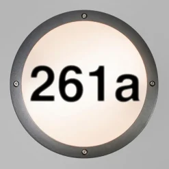Außenwandleuchte anthrazit mit Hausnummer IP54 - Glow