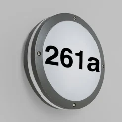 Außenwandleuchte anthrazit mit Hausnummer IP54 - Glow