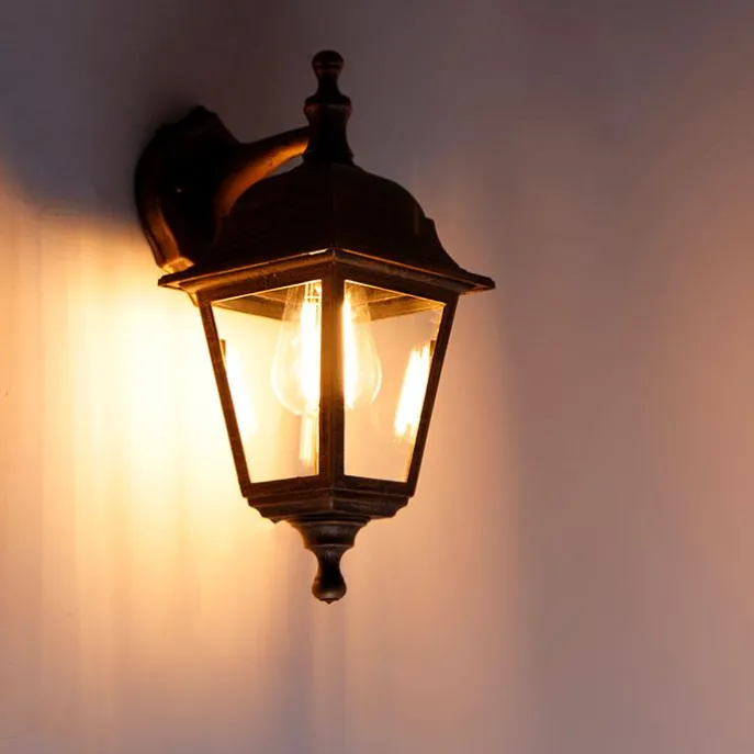 Außenwandleuchte Antikgold verstellbar IP44 - Capital