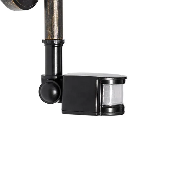 Außenwandleuchte antikgold IP44 inkl. Bewegungsmelder - Daphne