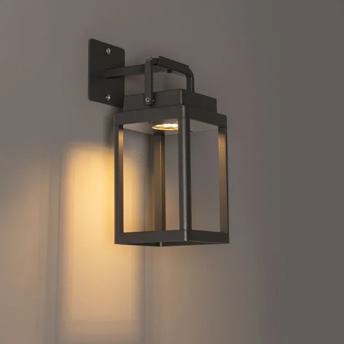 Außenwandleuchte dunkelgrau inkl. LED wiederaufladbar - Yara