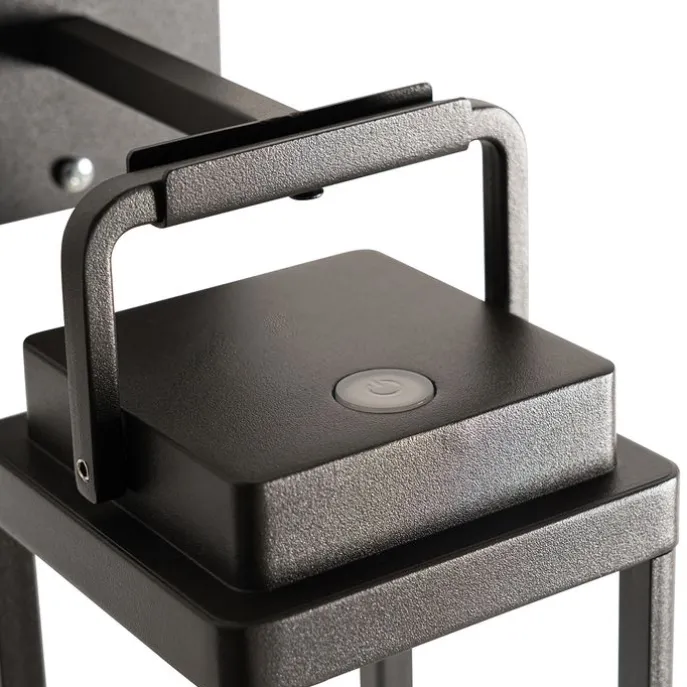 Außenwandleuchte dunkelgrau inkl. LED wiederaufladbar - Yara