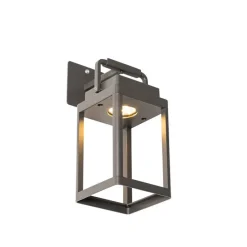 Außenwandleuchte dunkelgrau inkl. LED wiederaufladbar - Yara