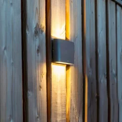 Außenwandleuchte dunkelgrau 17,5 cm inkl. LED IP65 - Batt