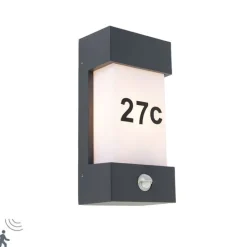 Außenwandleuchte dunkelgrau IP54 Bewegungssensor - Tide