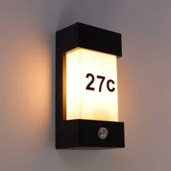 Außenwandleuchte dunkelgrau IP54 Bewegungssensor - Tide