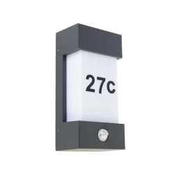 Außenwandleuchte dunkelgrau IP54 Bewegungssensor - Tide