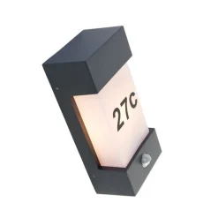 Außenwandleuchte dunkelgrau IP54 Bewegungssensor - Tide