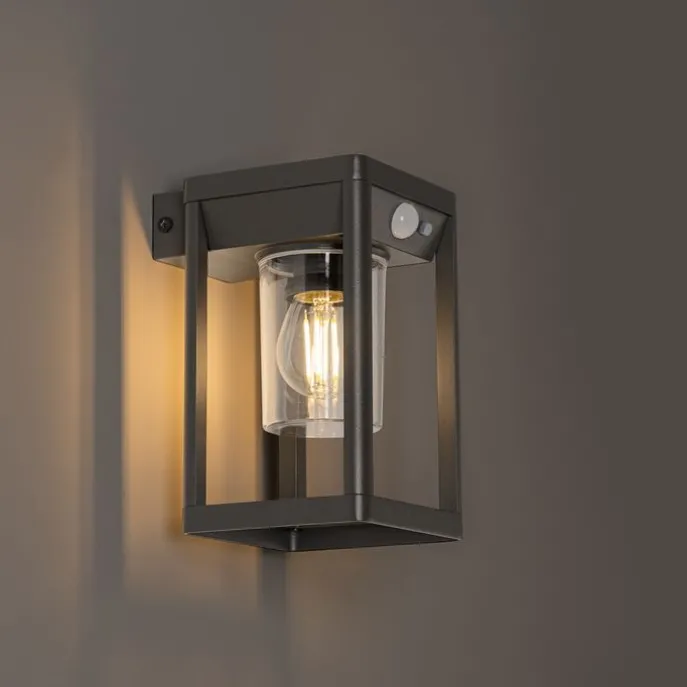 Außenwandleuchte dunkelgrau inkl. LED und Solar - Sonne