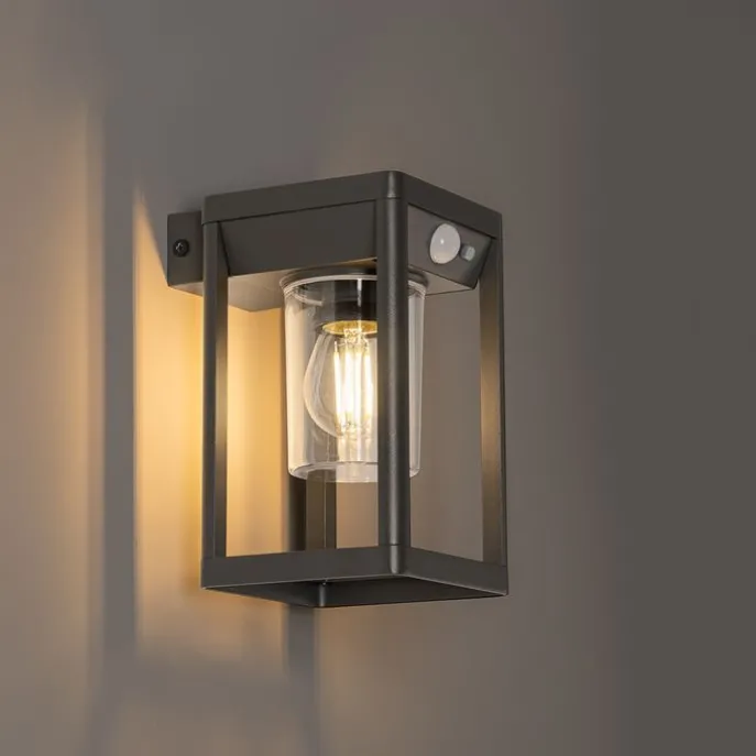 Außenwandleuchte dunkelgrau inkl. LED und Solar - Sonne