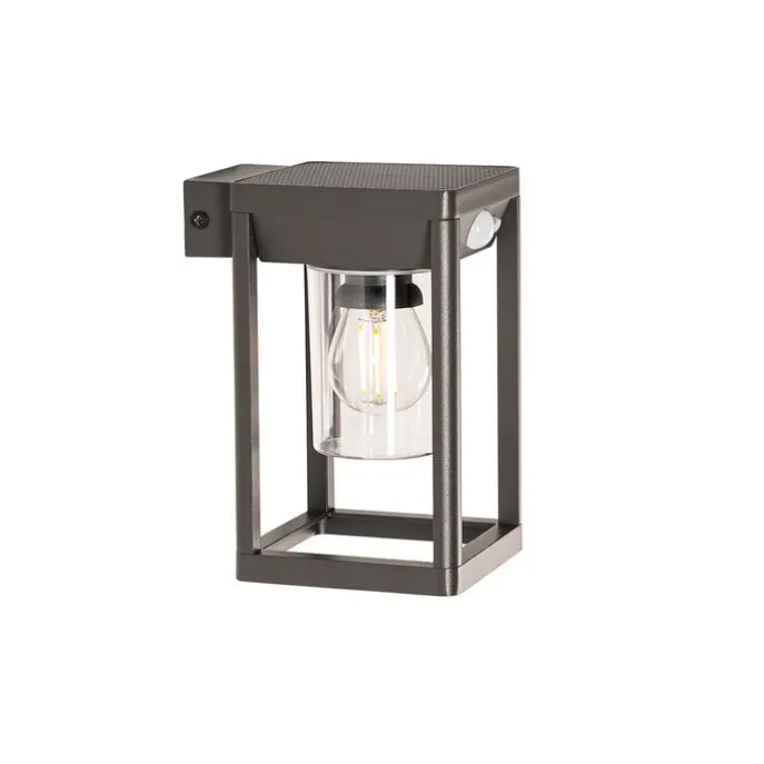 Außenwandleuchte dunkelgrau inkl. LED und Solar - Sonne