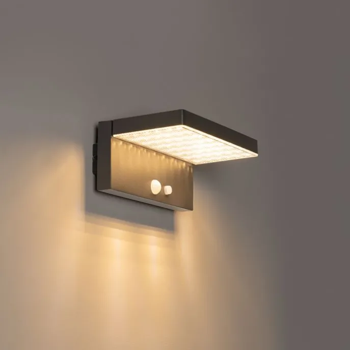 Außenwandleuchte dunkelgrau inkl. LED und Solar - Sunnie