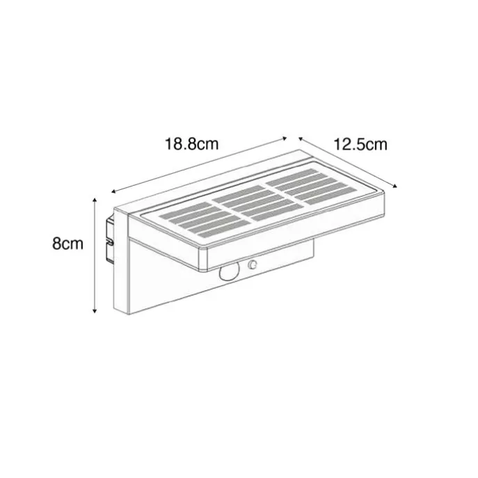 Außenwandleuchte dunkelgrau inkl. LED und Solar - Sunnie