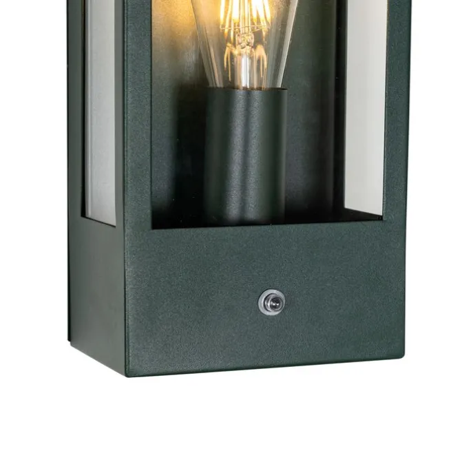 Außenwandleuchte dunkelgrün mit Dämmerungssensor IP44 - Rotterdam